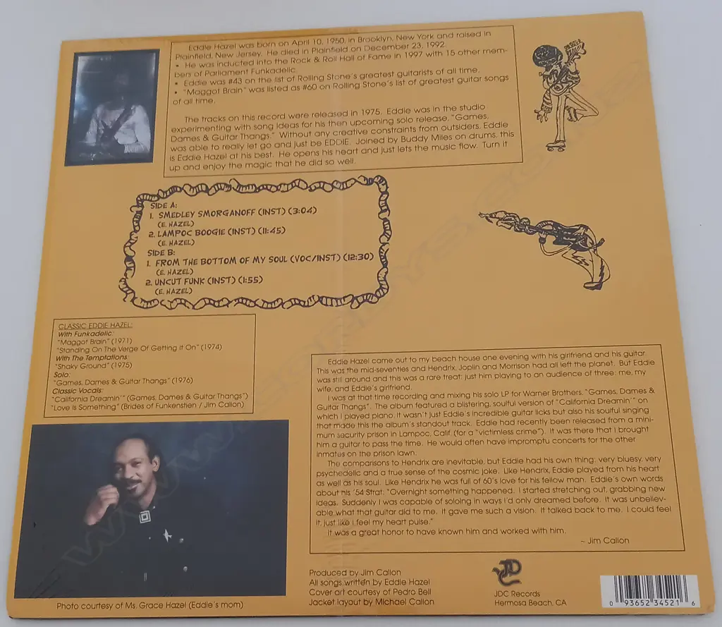 Eddie Hazel, Jams From The Heart Image 1++